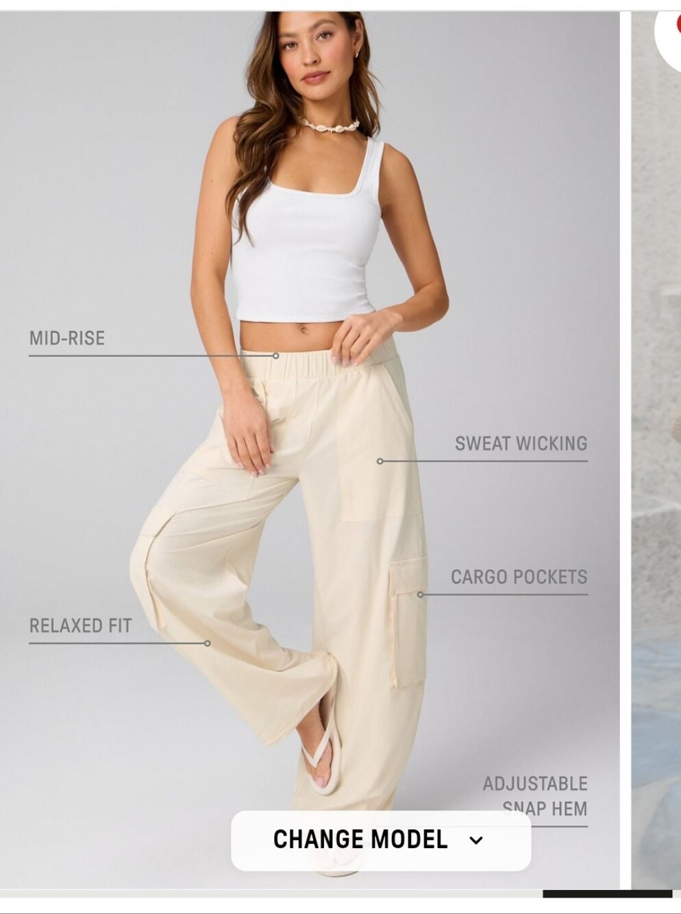 Fabletics Daydreamer+ Pant In Almond Milk - Picture 2 of 8